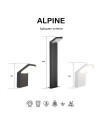 ALPINE * APLIQUE EXTERIOR BLANCO LED IP65 - 6W - 3000K